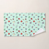 かわいい医療アイコンパターン バスタオルセット (ハンドタオル)