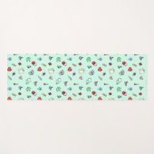 かわいい医療アイコンパターン ヨガマット (正面(横))