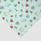 かわいい医療アイコンパターン 薄葉紙 (詳細)