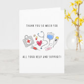 かわいい医療サンキューカードナース医師NHS カード (黄色い花)