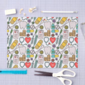 かわいい医療ナース、医師、医療をテーマにした 薄葉紙 (クラフト)