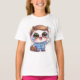 かわいい医療従事者メガネスーツブリーフケース Tシャツ