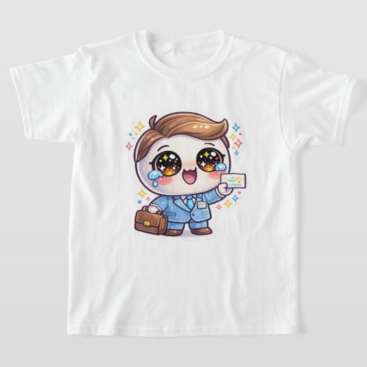 かわいい医療従事者メガネスーツブリーフケース Tシャツ (レイダウン)