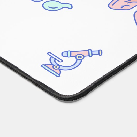 かわいい医療漫画の医師の看護のドードル デスクマット (コーナー)