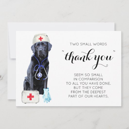 かわいい医療看護ドッグありがとうナース週間 シーズンカード (正面)