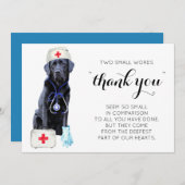 かわいい医療看護ドッグありがとうナース週間 シーズンカード (正面/裏面)