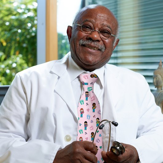 かわいい医者と新生児ナース ネクタイ