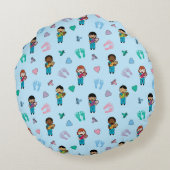 かわいい医者と新生児ナース ラウンドクッション (裏面)