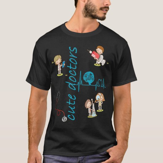 かわいい医者はシャツの医者になる Tシャツ (正面)