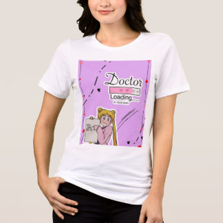 かわいい医者アニメ風Tシャツ | かわいい医療系デザイン トライブレンドTシャツ