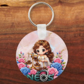 かわいい十二星座てんびん座 キーホルダー (正面)