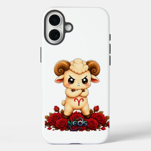 かわいい十二星座のネオスおひつじ座 Case-Mate iPhoneケース (裏面)