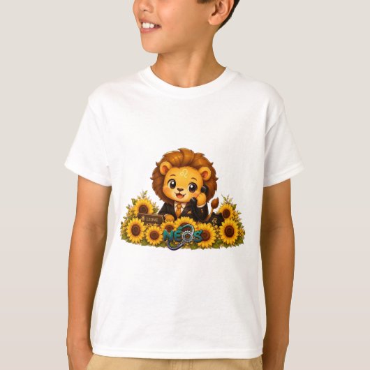 かわいい十二星座ネオス獅子座 Tシャツ (正面)