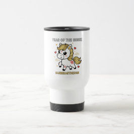 かわいい午年 2026 フラワーハート トラベルマグ
