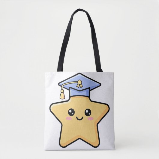 かわいい卒業おめでとうスターゴールド トートバッグ (正面)