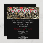 かわいい卒業エレガント案内/招待状 招待状 (正面/裏面)