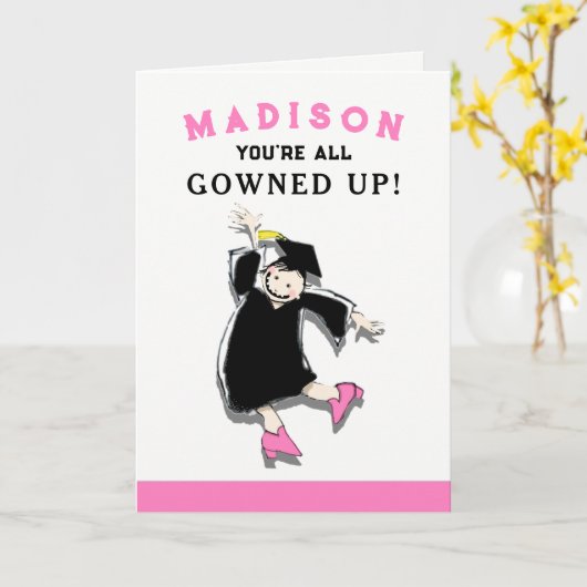 かわいい卒業カード カード (黄色い花)