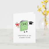 かわいい卒業カード カード (黄色い花)