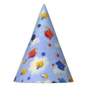 かわいい卒業キャップトスブルー パーティーハット (左)