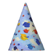 かわいい卒業キャップトスブルー パーティーハット (右)