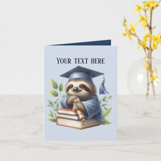 かわいい卒業スロット追加メッセージ カード (黄色い花)