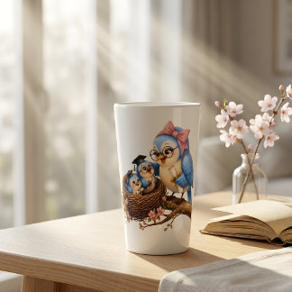 かわいい卒業バードラテマグ カフェラテマグ
