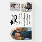 かわいい卒業写真コラージュのバナー 横断幕 (縦)