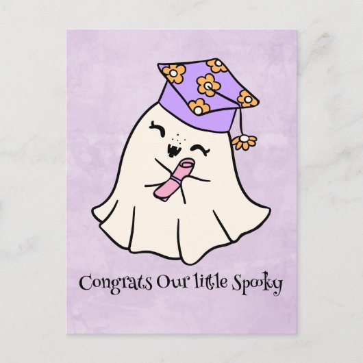 かわいい卒業式かわいいハロウィーンテーマ ポストカード (正面)