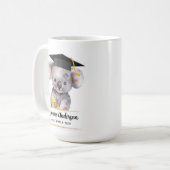 かわいい卒業式コアラパーソナライズされた コーヒーマグカップ (正面左)