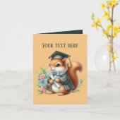 かわいい卒業式メッセージリスを追加 カード (黄色い花)