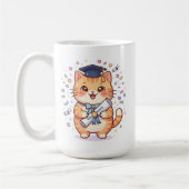 かわいい卒業猫のマグカップ コーヒーマグカップ (左)