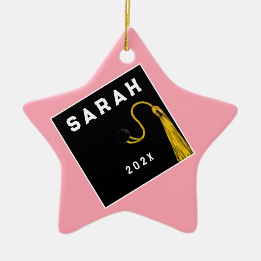 かわいい卒業祝い セラミックオーナメント (正面)