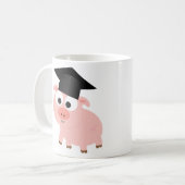 かわいい卒業豚 コーヒーマグカップ (正面左)