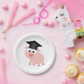 かわいい卒業豚 ペーパープレート (パーティー)