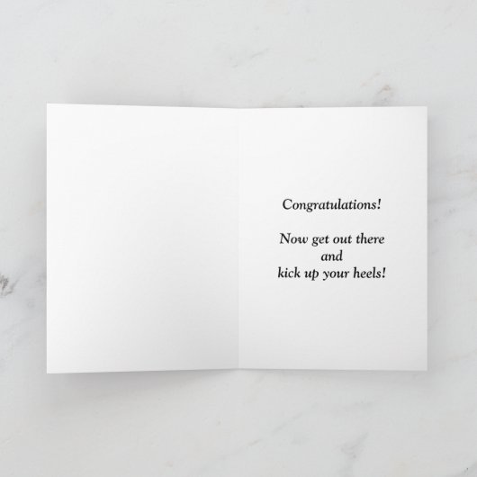 かわいい卒業馬 – 牧場 カード (内部)