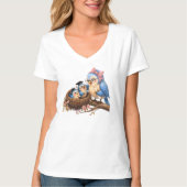 かわいい卒業鳥グラフィックTシャツ Tシャツ (正面)