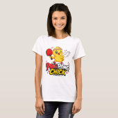 かわいい卓球デザインのひよこちゃん Tシャツ (正面フル)