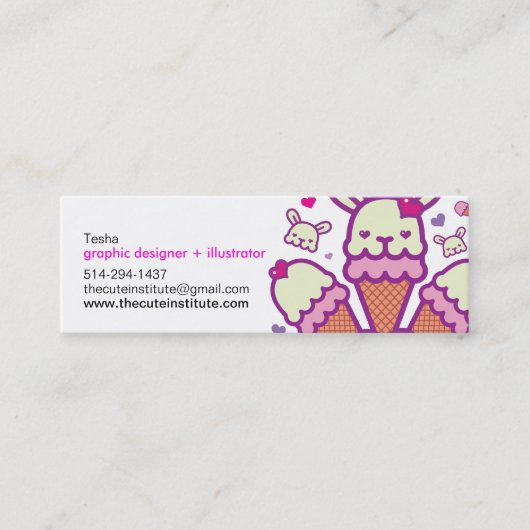 かわいい協会カード スキニー名刺 (正面)