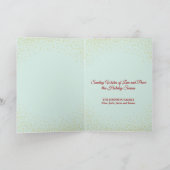 かわいい南西カウボーイサンタクリスマスカード シーズンカード (内部)