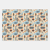 かわいい南西ボホタイルパーティー ラッピングペーパーシート (正面3)