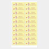 かわいい卵とベーコンの漫画パーソナライズされた ラベル (シート)