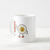 かわいい卵とベーコン コーヒーマグカップ (正面左)