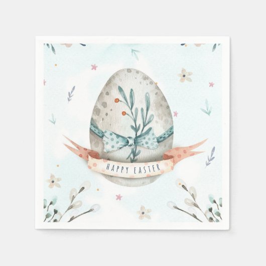 かわいい卵のハッピーイースター スタンダードカクテルナプキン (正面)
