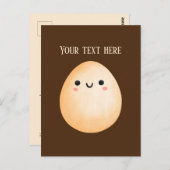 かわいい卵の恋人に文字 ポストカード (正面/裏面)