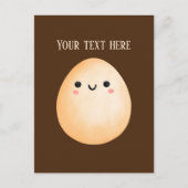 かわいい卵の恋人に文字 ポストカード (正面)