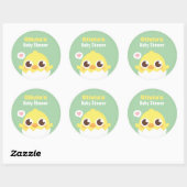 かわいい卵の赤ちゃんシャワー装飾シール ラウンドシール (シート)