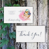 かわいい卵の鳥のエレガントフローラ赤ちゃんシャワー本 エンクロージャーカード