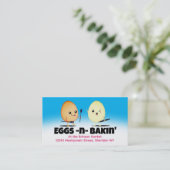 かわいい卵ベーキング器ベーカリーのパティシエ 名刺 (スタンド正面)