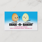 かわいい卵ベーキング器ベーカリーのパティシエ 名刺 (正面)