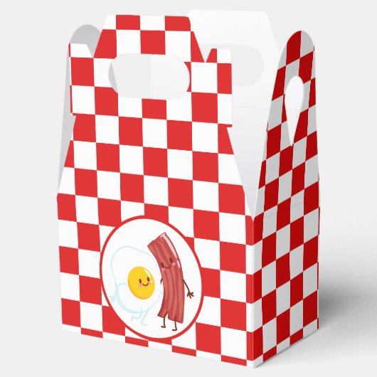 かわいい卵ベーコンブレックファストパーティーまたはテーブル フェイバーボックス (オープン)